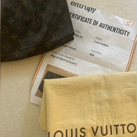 Louis Vuitton Authentic Vintage Monogram Canvas Pouch Cosmetic Bag Clutch - Picture 5 of 12